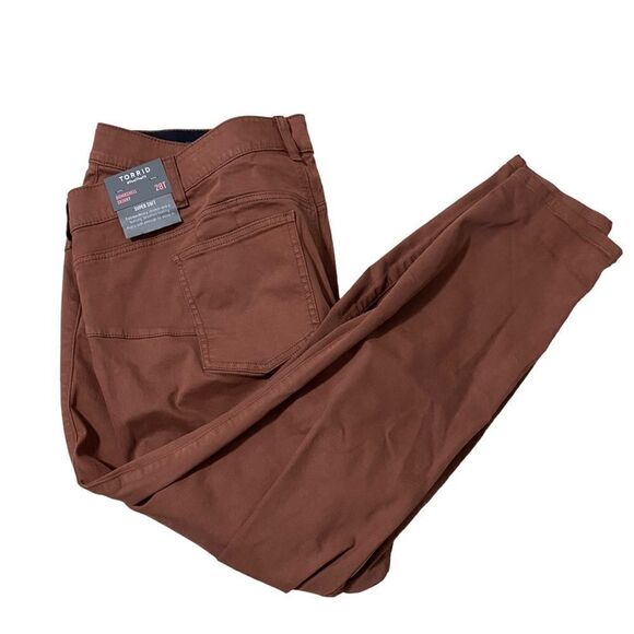 Torrid Bombshell Skinny Premium Stretch High-Rise Jean Tan Size 28T NEW - Picture 7 of 7